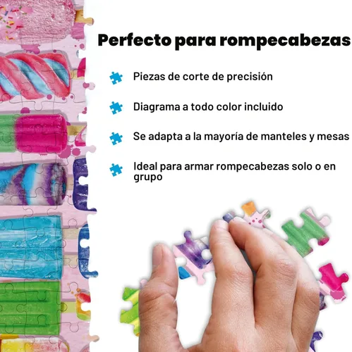 Vista 6 de Buffalo Games - Frosty Treats - Lars Stewart - Rompecabezas grande de 300 piezas para adultos - Divertido arte de helado de verano - Tamaño acabado