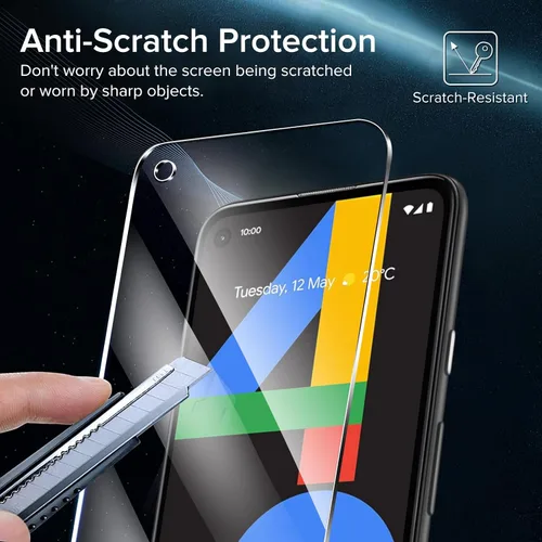 Vista 5 de ivoler Paquete de 2 protectores de pantalla de vidrio templado para Google Pixel 4a 4G (5.8 pulgadas)