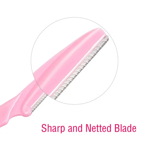Vista 3 de Boao 24 cuchillas de dermaplaning para la cara, maquinilla de afeitar de cejas, maquinilla de afeitar facial para mujeres, maquinilla de afeitar