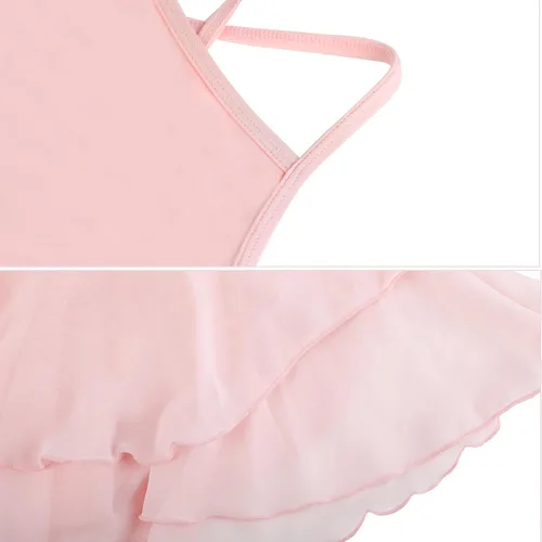 Vista 7 de HiDance Leotardos de ballet para niñas, vestido de baile de bailarina, leotardos de ballet con falda