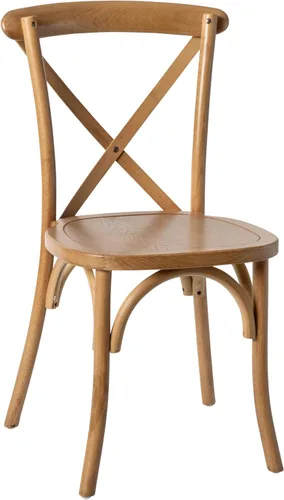 Vista 21 de Flash Furniture Advantage Medium con silla X-Back de grano blanco Grano blanco medio