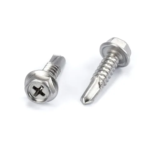 Vista 12 de THE CIMPLE CO Tornillo autoroscante de cabeza combinada #8, 1 pulgada de longitud, acero inoxidable 410 con cabeza hexagonal y Phillips, tornillo