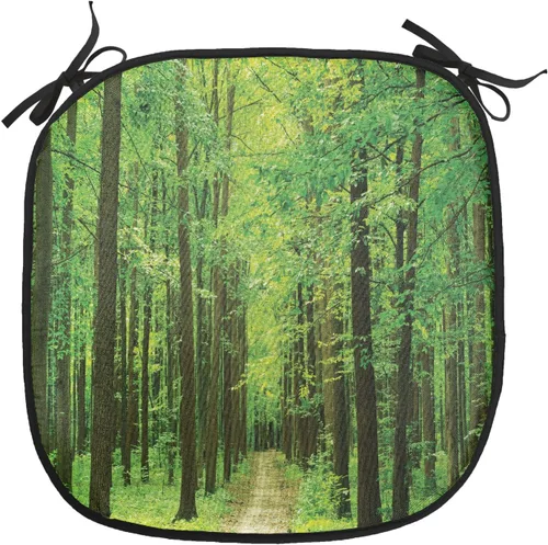 Vista 96 de Lunarable Cojín para silla costera, diván del desierto, descanso solitario, vacaciones, tropical, resort playa, ocio, asiento acolchado para cocina