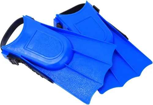 Vista 8 de Keenso Aletas de natación para niños, 1 par de aletas cortas de buceo para niños, aletas de entrenamiento de natación de PVC, aletas ligeras de buceo