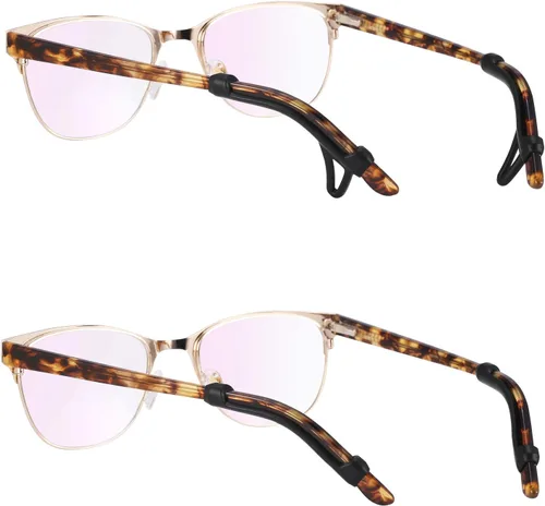 Vista 6 de SMARTTOP - Fundas de orejas antideslizantes para gafas, sujetadores de orejas de silicona suave para hombres, mujeres y niños, para deportes, Negro