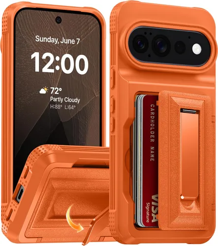 Vista 27 de Oterkin Funda tipo cartera para Google Pixel 10a [4-5 tarjeteros] [soporte de metal] [bloqueo RFID] [Protección completa de la cámara]