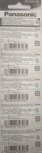 Vista 4 de Panasonic Batería de litio Cr1616 de 3 V, paquete de 2 x (5 piezas) = 10 baterías de un solo uso
