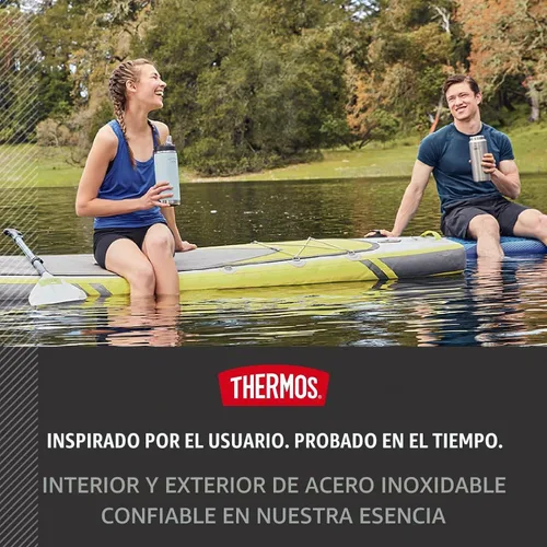 Vista 6 de THERMOS ICON SERIES, botella de agua de acero inoxidable con tapa de pajilla, 32 onzas, Glacier