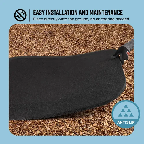 Vista 7 de Playsafer Alfombrilla de goma comercial resistente para toboganes y columpios, 1.5 pulgadas de grosor, 36 x 36 pulgadas Negro