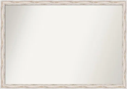 Vista 285 de Amanti Art Espejo personalizado, espejo de baño estrecho Alexandria White Wash, espejo de pared o espejo de tocador de baño sobre el fregadero