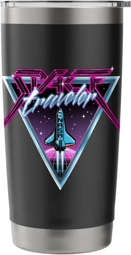 Vista 3 de NASA Iconic Space Traveler Retro 80's Vibes Big Chest Poster Stainless Steel Insulated Tumbler