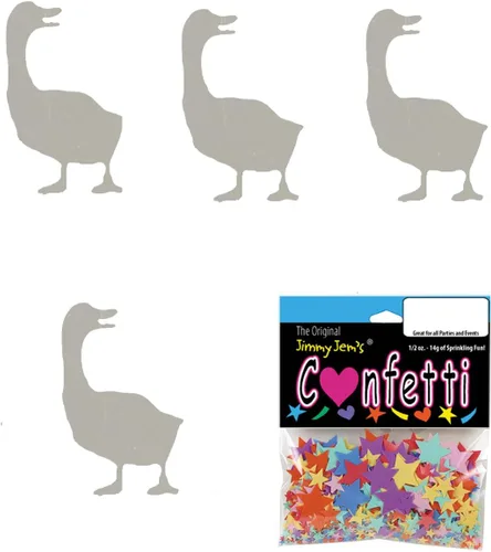 Vista 3 de Confeti Duck Silver - Paquete al por menor #9719 QS0