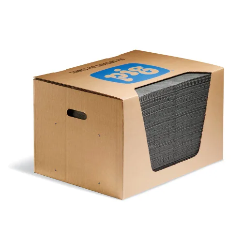Vista 8 de PIG Mat Tapete absorbente de aceite Original PIG Mat Almohadillas de alfombrilla de 15 x 20 pulgadas Absorbe 11 galones por caja 100