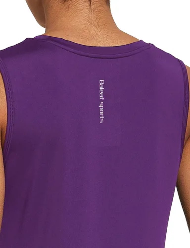 Vista 4 de BALEAF - Camisetas sin mangas de entrenamiento para mujer, para correr, ajuste holgado, para yoga, deportes, gimnasio, ejercicio