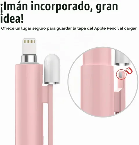 Vista 7 de Estuche con Soporte MoKo para Lápiz Apple 1ª Generación, Funda Protectora Retráctil para Lápiz iPad con Clip Resistente, Rosa A-Rosa