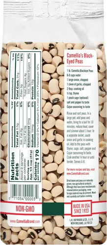 Vista 2 de Camellia Brand Guisantes negros secos – Guisantes sureños sin OMG prémium para Hoppin' John, sopas, guisos, ensaladas, Año Nuevo y guarniciones, sin