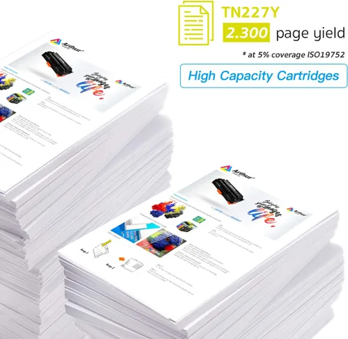 Vista 4 de Cartucho de tóner compatible con CHIP para Brother Tn227 (amarillo, paquete de 1) (TN227Y)