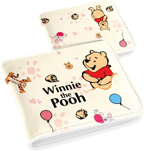 Vista 7 de Toyuma Cartera de cuero de dibujos animados para adolescentes y niños, Familia de fuentes 3-Weini, Minimalista