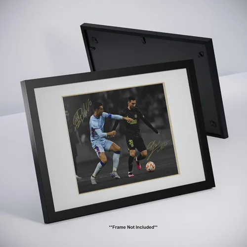 Vista 3 de Ikonic Fotohaus Lionel Messi Cristiano Ronaldo The Final Matchup Firmado Foto Autógrafo Impresión Arte de Pared Decoración del Hogar
