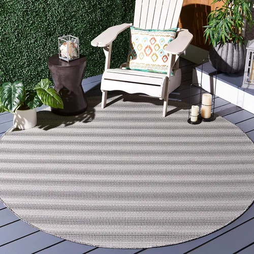 Vista 13 de SAFAVIEH Hampton Collection - Alfombra lavable para exteriores de 2 x 9 pies, color marfil y gris, no desprende pelusa y fácil de limpiar, ideal