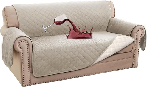 Vista 8 de Turquoize Funda 100 % impermeable para sillón de ala, protector de sofá, triple antideslizante, protector de muebles para mascotas, niños, perros