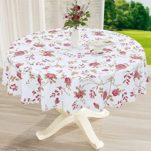 Vista 47 de misaya Mantel rectangular de vinilo impermeable, mantel lavable con reverso de franela, mantel de plástico para cena, picnic, interior y exterior