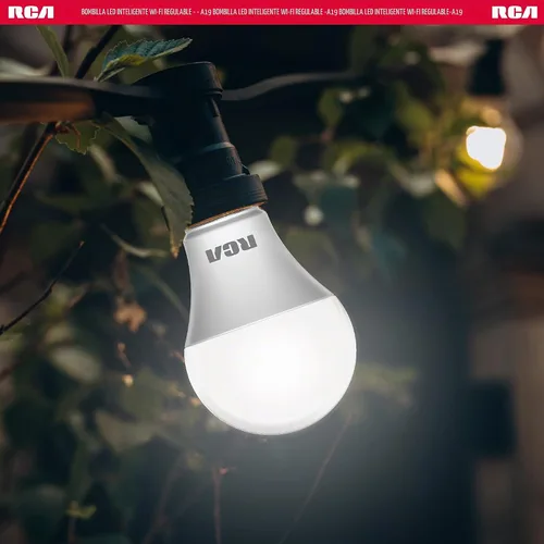 Vista 2 de Bombilla LED inteligente WiFi, A19, blanco suave, regulable, 60 W, E26, Alexa y Google