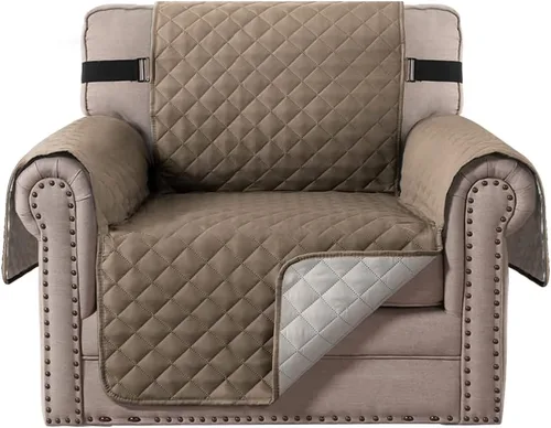 Vista 25 de MIFXIN Funda reversible para sofá, impermeable, antideslizante, lavable, con correa elástica, protector de muebles para mascotas, perros y niños