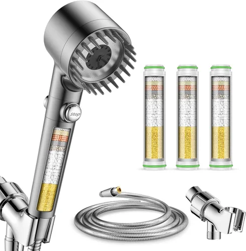 Vista 16 de Filtered Shower Head with Handheld 4PCS Filters ShowerHead