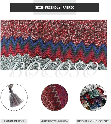 Vista 16 de Capa tipo poncho de punto para mujer, cárdigan de punto con flecos para otoño e invierno