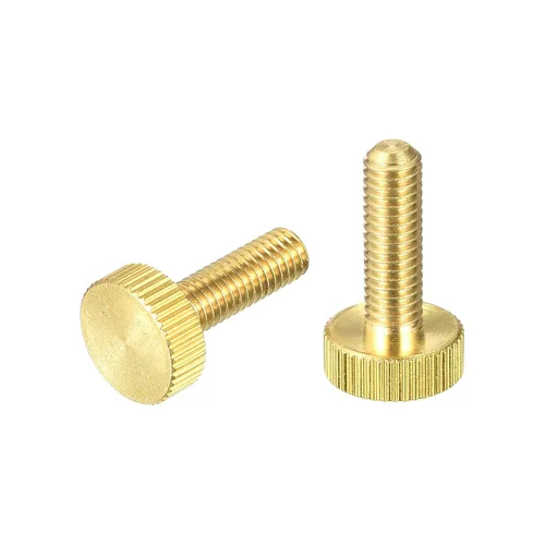 Vista 34 de uxcell Tornillos moleteados para pulgar, pernos planos de latón M3x4mm, sujetadores para PC, electrónicos, mecánicos, 2