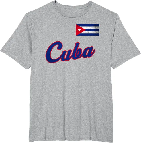 Vista 37 de Camiseta cubana con bandera de béisbol de Cuba 2023, Negro
