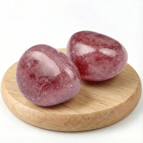 Vista 29 de Piedras de cristal de amatista pulidas - 1 pieza de 1.2" Piedra de preocupación para ansiedad, piedra de palma de bolsillo super grande, piedras