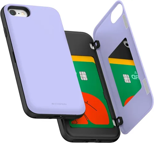 Vista 36 de GOOSPERY Funda para iPhone 8 Plus, iPhone 7 Plus con tarjetero y protector de doble capa, color negro