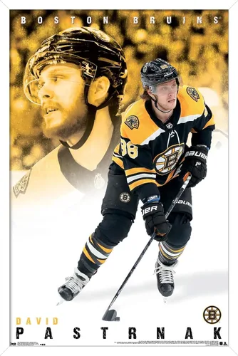 Vista 12 de Trends International NHL Boston Bruins - Póster de pared de David Pastrnák 19, 22.375 x 34 pulgadas, versión premium sin marco