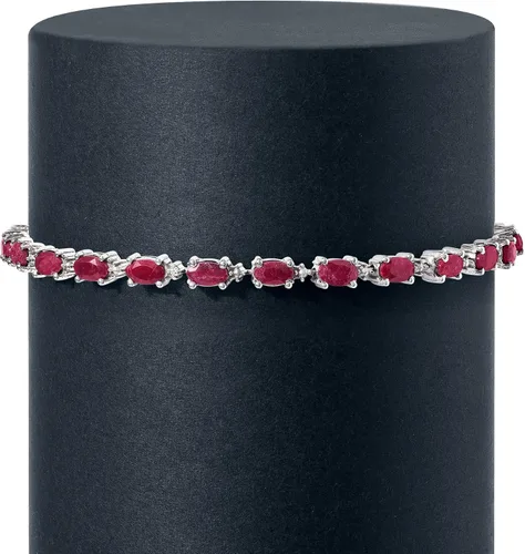 Vista 3 de Ross-Simons 840 ct tw Ruby Bracelet With Diamond Accents in Sterling Silver
