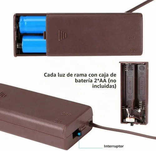 Vista 5 de Paquete de 3 ramas de ramitas iluminadas de color blanco cálido, 60 luces LED, lámpara artificial de ramas de sauce para el hogar, decoración