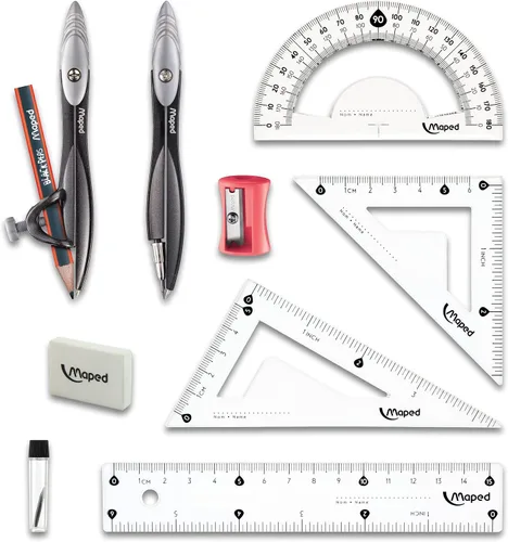 Vista 4 de Maped - Estudio - Conjunto de geometría - Metal - 10 piezas