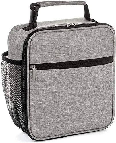 Vista 11 de Lonchera aislada, a prueba de fugas, portátil, para mujeres, hombres, niños y niñas, bolsa enfriadora de gran capacidad con asa y bolsillo para Negro