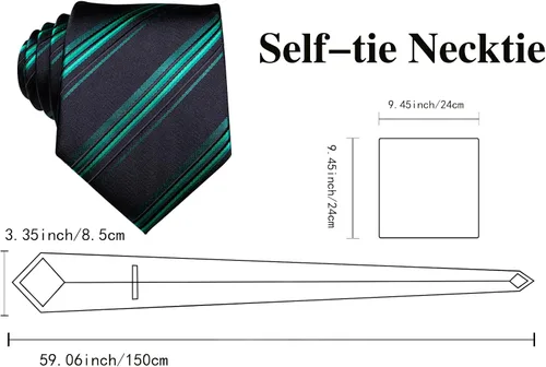 Vista 84 de Dubulle Corbata tejida de cachemira para hombre y gemelos de pañuelo para hombre, conjunto de gemelos para boda formal y negocios
