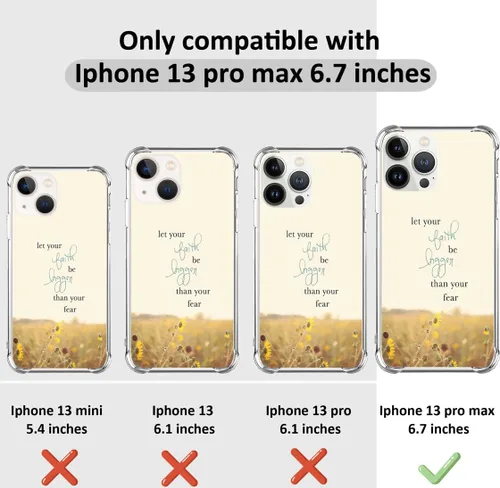 Vista 2 de Funda para teléfono 13 Pro Max Words motivacional parachoques compatible con iPhone 13 Pro Max