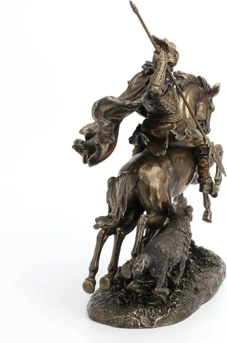 Vista 7 de Veronese Design Odin Riding Sleipnir Escultura seguida por el lobo