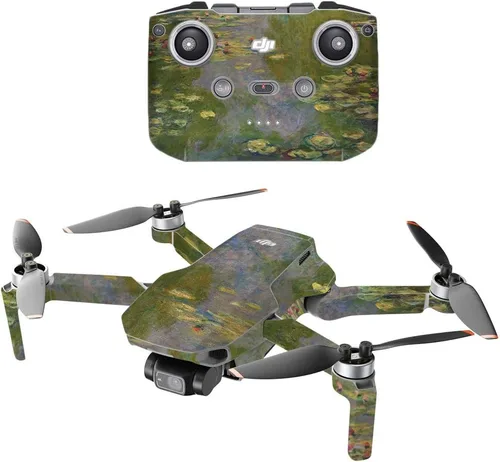 Vista 7 de MightySkins - Compatible con DJI Mini 2 Dron portátil - Flor de almendra Funda protectora de vinilo duradera y única Fácil de aplicar, quitar