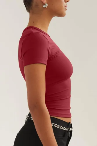 Vista 7 de Paquete de 3 camisetas para mujer, camisetas de manga corta con cuello redondo