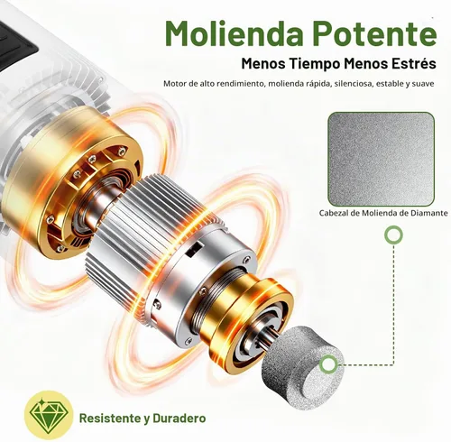 Vista 7 de Molinillo de uñas para perro, 4 velocidades, recargable, silencioso, eléctrico, recortador de uñas para mascotas con luces LED duales, protector