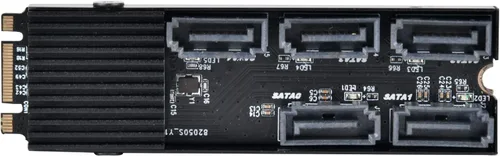 Vista 12 de Silverstone Tecnología ECS07 Tarjeta de expansión de almacenamiento PCIe M.2 PCIe de 5 puertos SATA Gen3 6Gbps no RAID M.2, SST-ECS07