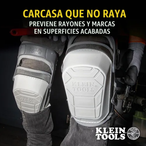 Vista 4 de KLEIN TOOLS 60897 Rodilleras para hombres y mujeres, que no marcan, rodilleras de trabajo estabilizadoras de servicio pesado, correas ajustables