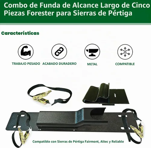 Vista 2 de FORESTER Vaina de sierra de poste de largo alcance – Soporte de sierra de poste eléctrico de montaje en auge, combo de vaina de largo alcance