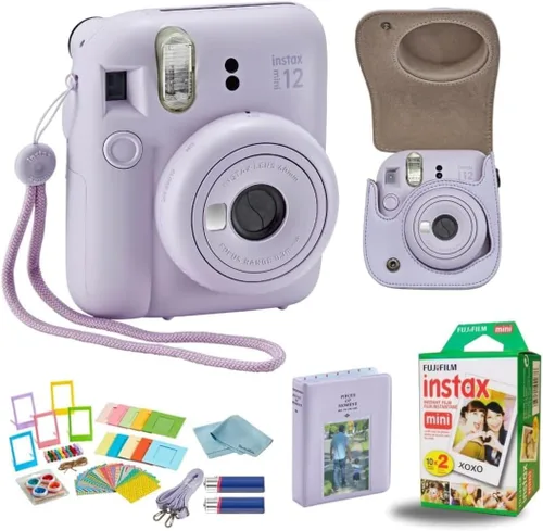 Vista 8 de Cámara Fujifilm Instant Mini 12 + Paquete de Accesorios y Funda Personalizada Compatible + Fuji Instant (20 Fotos) Álbum de Fotos Mini de Diseñador