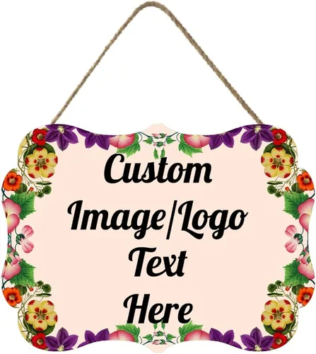 Vista 28 de Letrero de bienvenida de madera personalizado para puerta delantera, letrero personalizado para el hogar, decoración de puerta con imagen/texto COL-7